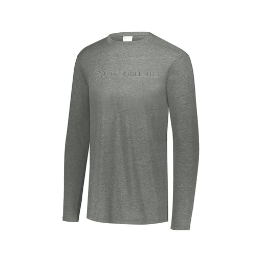 [FTLCUBGY-AXS-LOGO3] Decker Men's Tri-Blend T-Shirt - Long Sleeve (Adult XS, Gray, Logo 3)