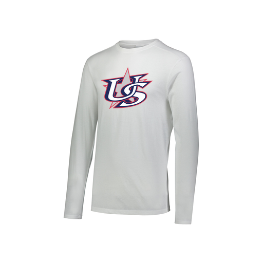 [FTLCUBWH-YS-LOGO1] Decker Youth Tri-Blend T-Shirt - Long Sleeve (Youth S, White, Logo 1)